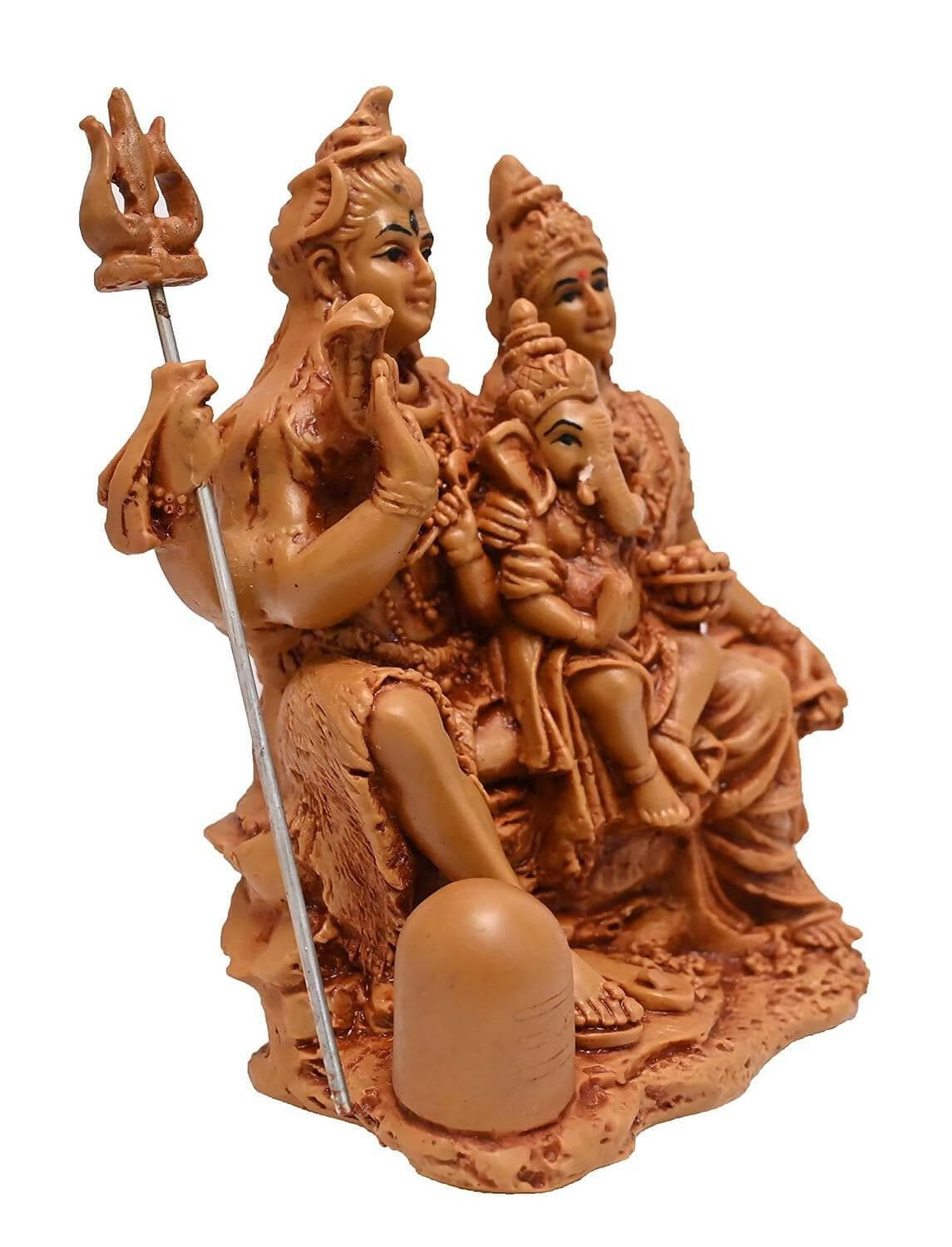 KariGhar Shiv Parivar 6 inches Idol Perfect for car Dashboard, puja ghar, Decoration & gifitng - HalfPe