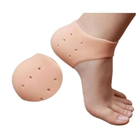 SENECIO 1 Pair Breathable Silicon Foot Protector Heel Anti Crack Moisturizing Socks Set Unisex Pack - HalfPe