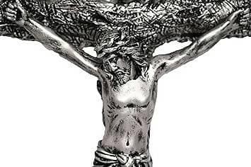 KariGhar® Crucifix / Jesus Christ / Cross Jesus / Crucified Jesus A0060 { (Silver) ( 5 x 33 x 52 cm / 2 x 13 x21 Inch ) } - HalfPe