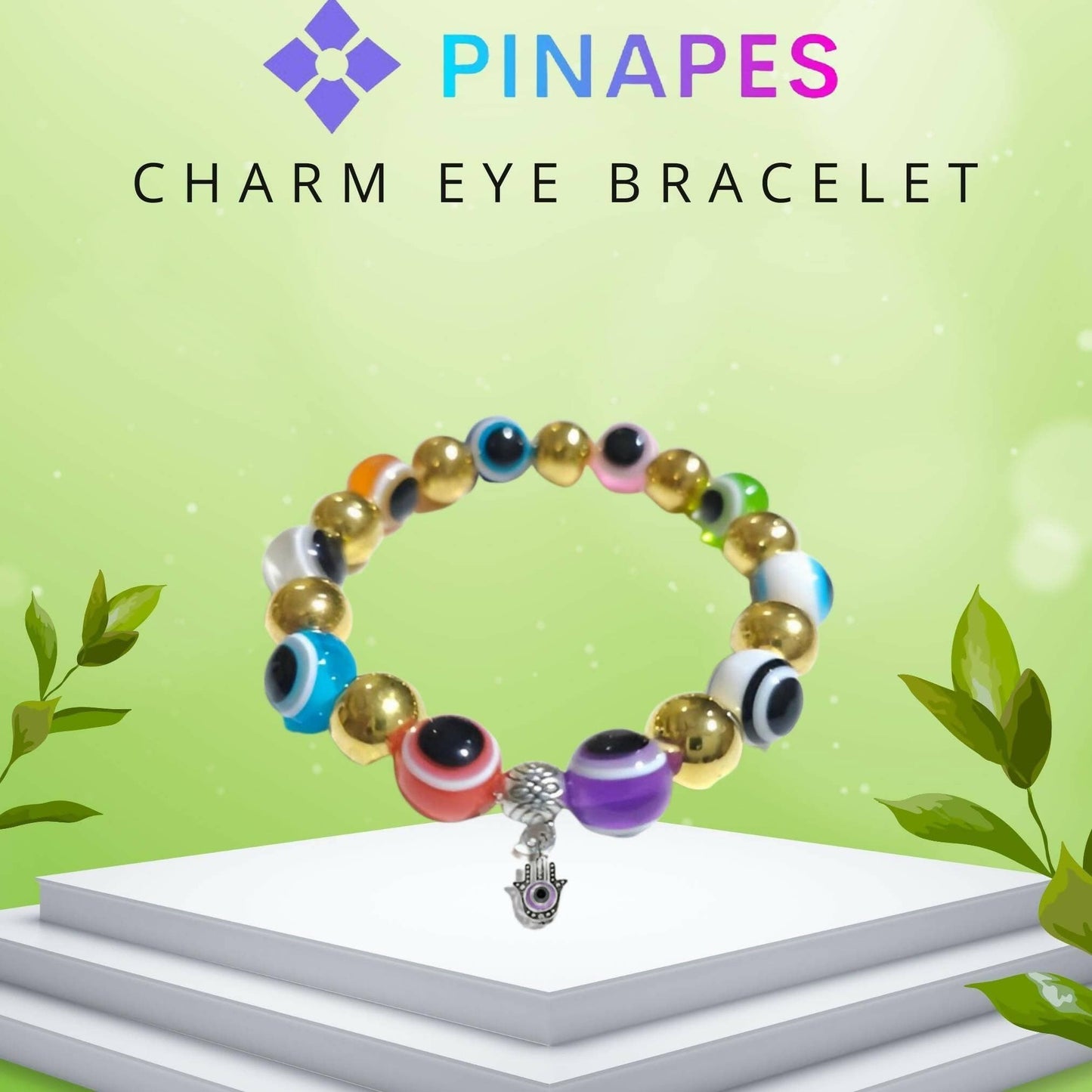 Pinapes Multicolor Stylish Evil Eye Bracelet - HalfPe