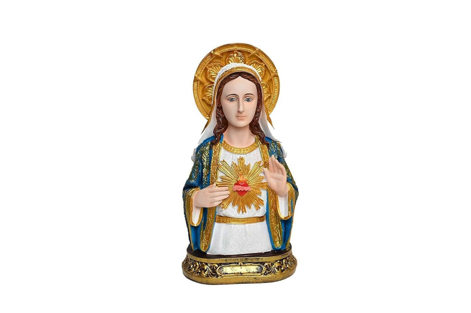 KariGhar Sacred heart of Jesus / Immaculate Heart of Mary Catholic Statues for Home - HalfPe