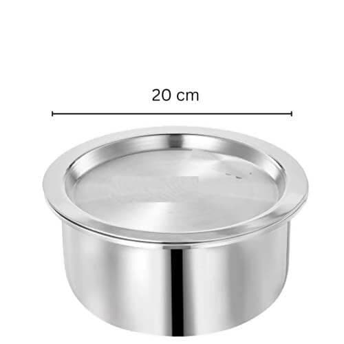 SHINI LIFESTYLE Aluminium Tope with Lid (Induction and Gas Compatible) (20 cm) - HalfPe