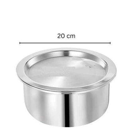 SHINI LIFESTYLE Aluminium Tope with Lid (Induction and Gas Compatible) (20 cm) - HalfPe