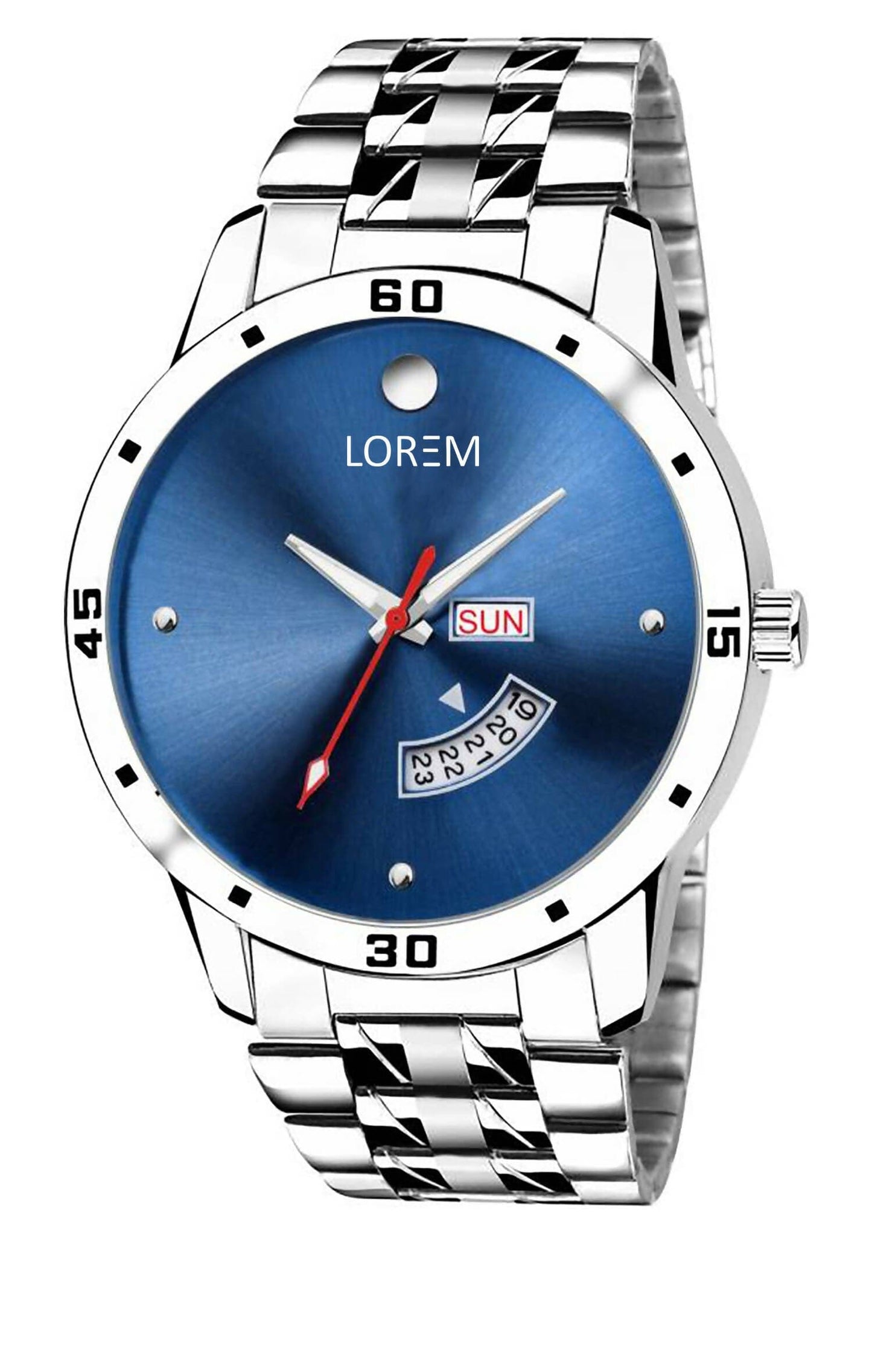 LOREM Blue Day Date Analog Watch For Men LR105 - HalfPe