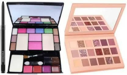 Bingeable Long Lasting Kajal& Fashion Makeup Kit 6171& Nude Edition Eye Shadow Palette 18 (Multi color) (3 Items in the set) - HalfPe