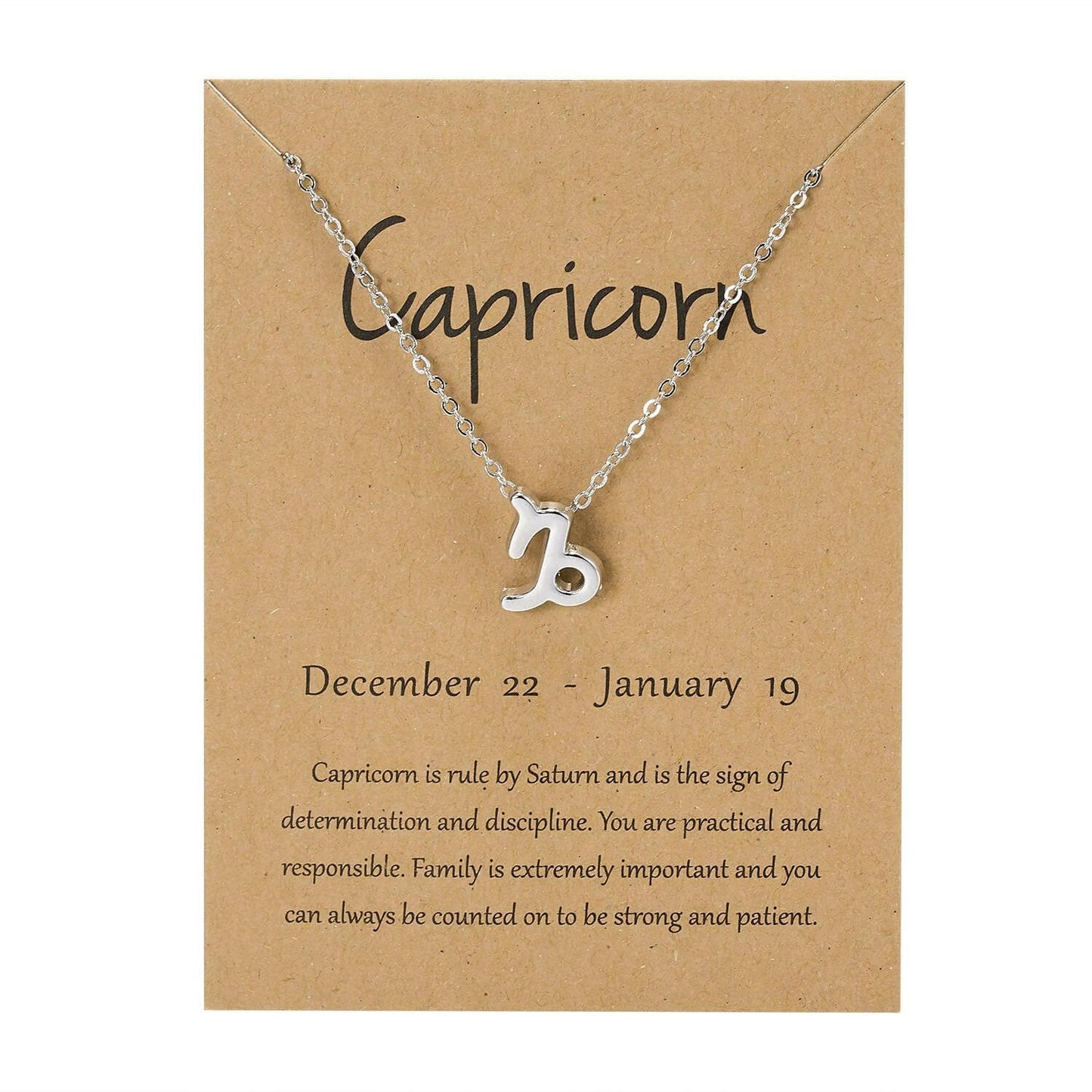 Pinapes Zodiac Star Sign Constellation Jewellery Necklace Pendant for Women and Girls capricon - HalfPe