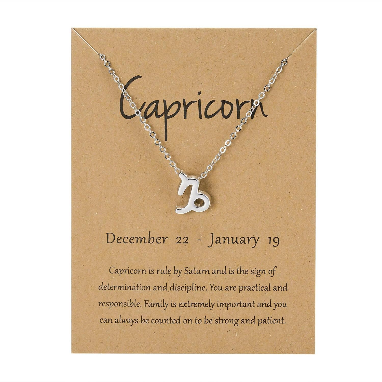 Pinapes Zodiac Star Sign Constellation Jewellery Necklace Pendant for Women and Girls capricon - HalfPe