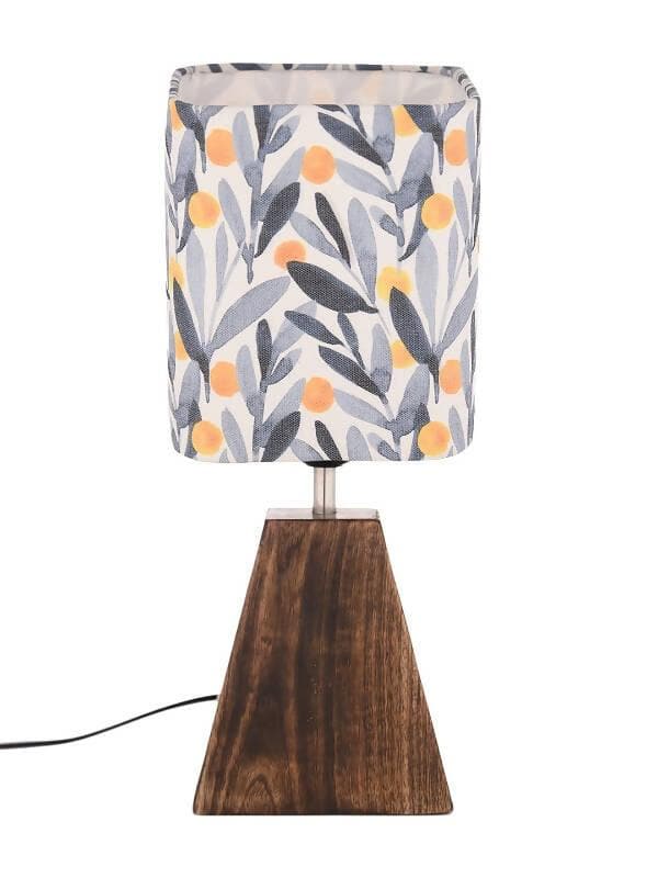 Pyramid Leafy Print Lamp - HalfPe