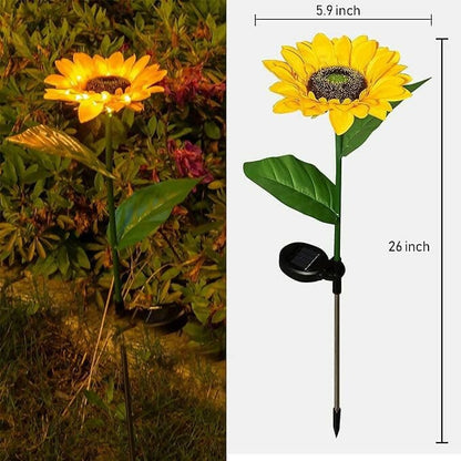 3 Pack Solar Powered Sunflower Garden/Outdoor Light - HalfPe