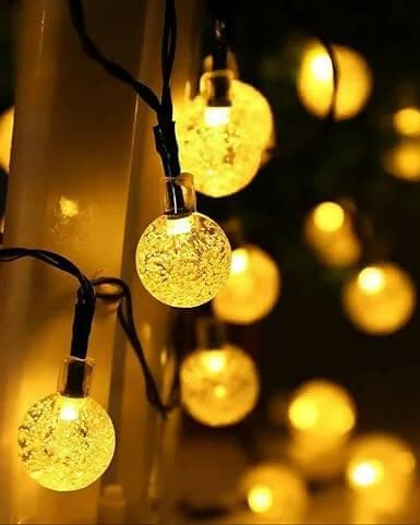 Crystal bubble shaped ball LED string light (14 lightS) - HalfPe