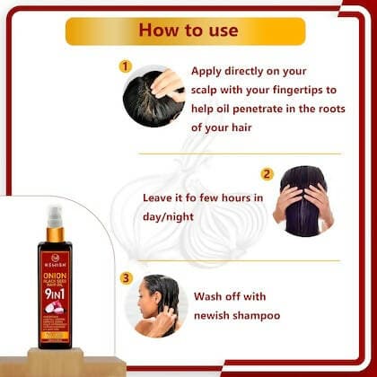 Newish Onion Hair Oil for Hair Growth, Anti Dandruff & Hair fall Control (200ML) - HalfPe