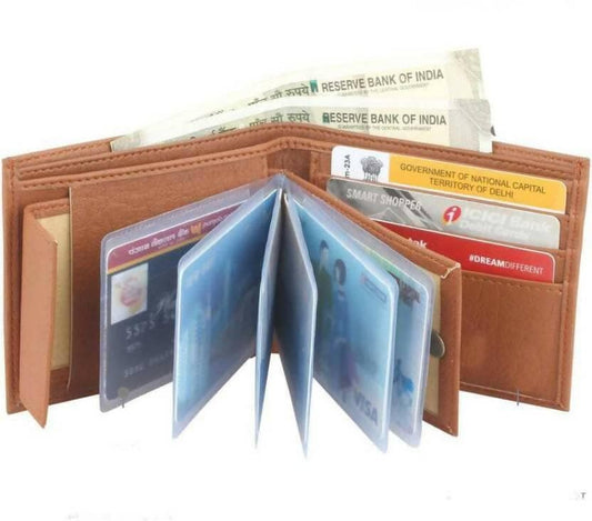 Men Synthetic Wallet (9 Card Slots) - HalfPe