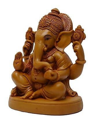 KariGhar Polyresin Ganesh Ganesha Ganpati Bappa Idol Perfect for Drawing Room | Bedroom | Puja Ghar | Gifting & Decoration (D0035) - HalfPe