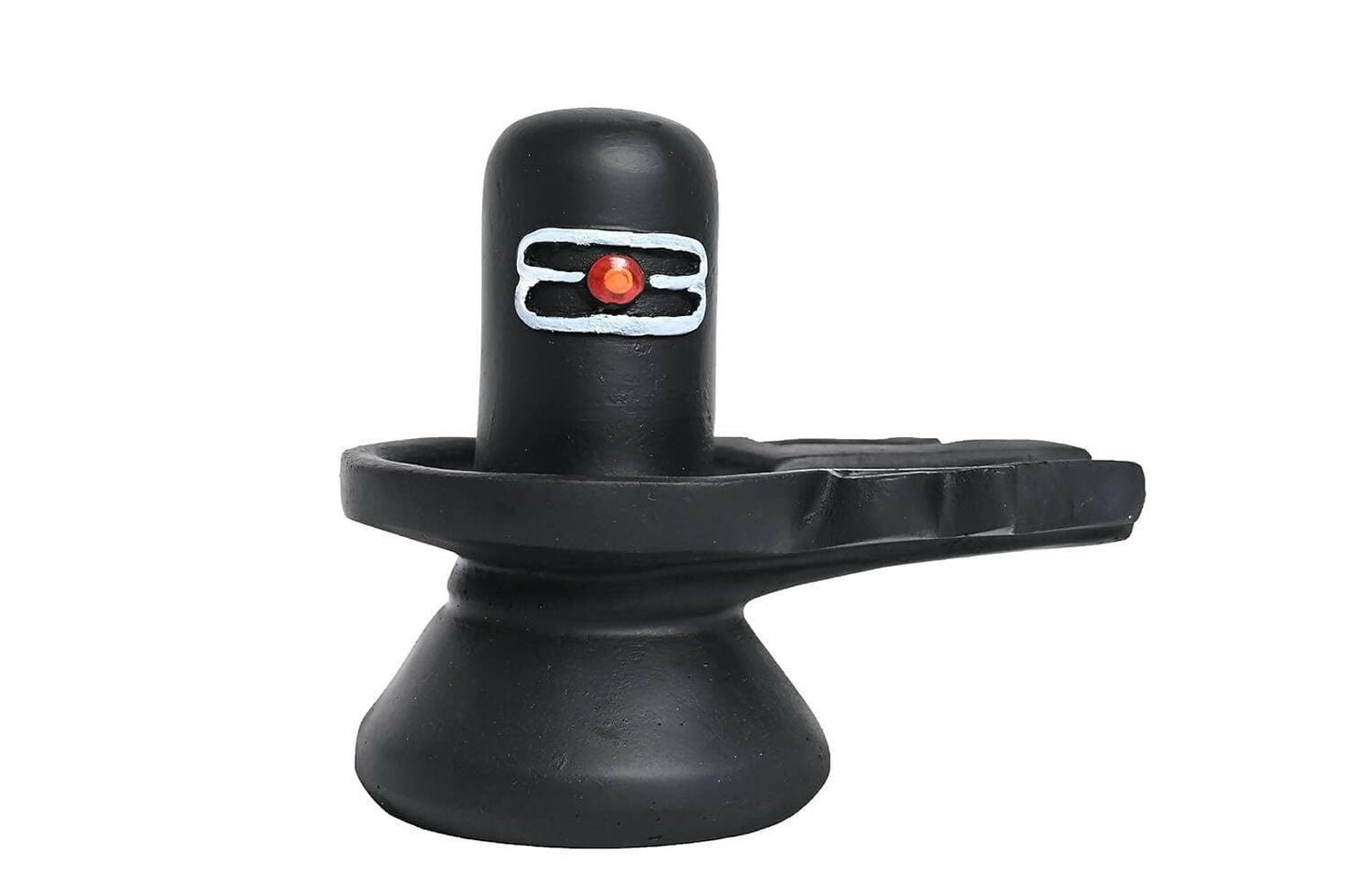 KariGhar Resin Shiva Lingam Shivling Mahadev Idol Murti Statue Perfect for Prayer Room (Black, 6.5 x 9 x 9.5 Cm) - HalfPe