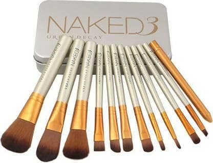 Bingeable 12 Pcs Naked Professional Makeup Brushes Set (PACK OF 12) (Gold) - HalfPe