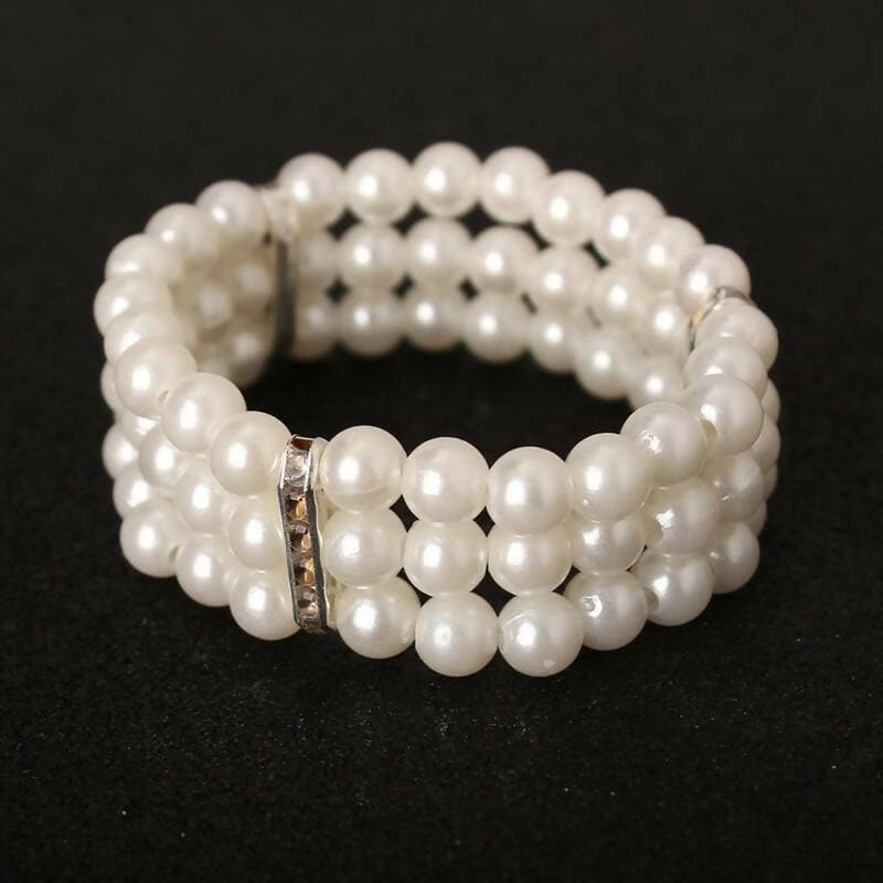 Pinapes Triple Layered Pearl Radiance Bracelet - HalfPe