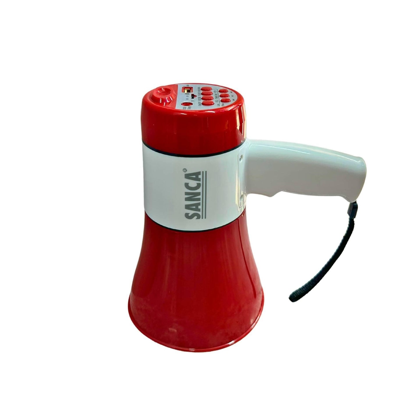 Sanca Handheld Megaphone with Loud Speaker, Recorder USB Memory Card Aouncing Talk Record (Red and White) - HalfPe