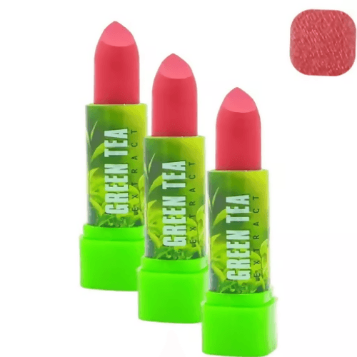 SENECIO Green Tea Extract ADS Color Intrigue Natural Green Color Changing Matte Creme Lipstick( 3Pc) - HalfPe