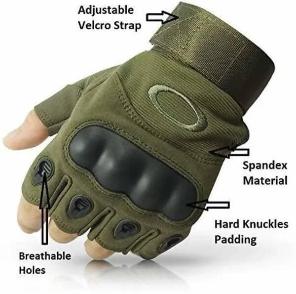 Half Finger Gloves with Enhanced Knuckle Protection - HalfPe