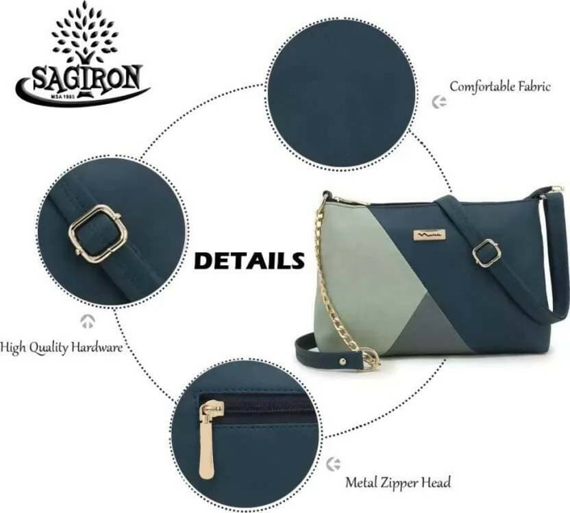 SAGIRON Blue Women Sling Bag - HalfPe