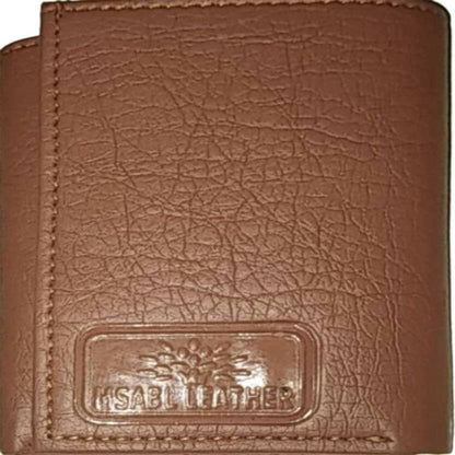 Men Tan Artificial Leather Wallet (30 Card Slots, Pack of 2) - HalfPe