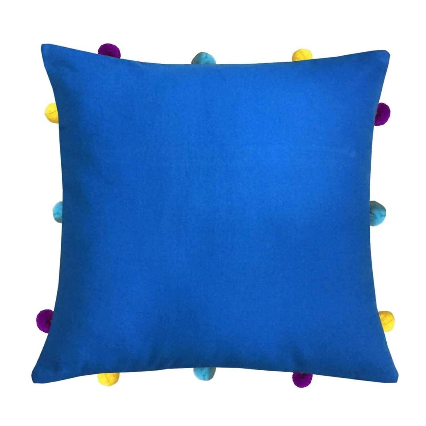 Lushomes Cushion Covers Boho Cushion Covers, Sofa Pillow Cover, Cushion Covers (12x12 Inches, Set of 1, Blue) - HalfPe