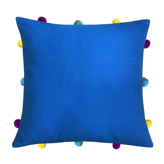 Lushomes Cushion Covers Boho Cushion Covers, Sofa Pillow Cover, Cushion Covers (12x12 Inches, Set of 1, Blue) - HalfPe