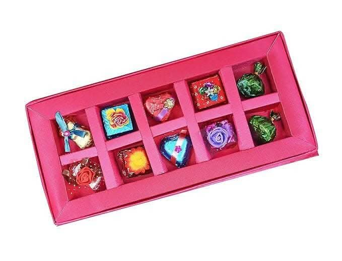 MANTOUSS Pink Satin Pongal/Makar Sankranti Chocolate Gift Pack+haldi kumkum - HalfPe