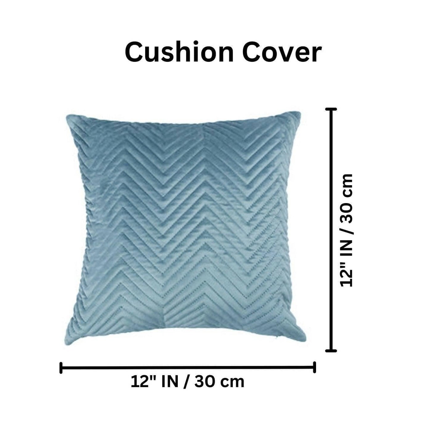 Car Cushion Pillows for Neck, Back and Seat Rest, Pack of 4, Quilted Blue Velvet Material, 2 PCs of Bone Neck Rest Size: 6x10 Inches, 2 Pcs of Car Cushion Size: 12x12 Inches by Lushomes - HalfPe