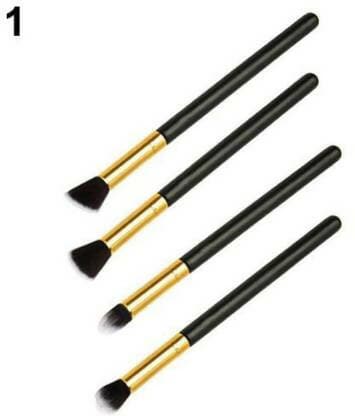 Bingeable 4 Pieces Professional Makeup Brushes Set Soft Synthetic Multi Purpose Makeup Brushes Set (PACK OF 2) (Black\Multi Color) (Pack of 4) - HalfPe