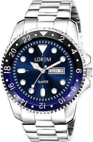 Blue Day-Date Function Casual Analog Watch For Men LR130 - HalfPe