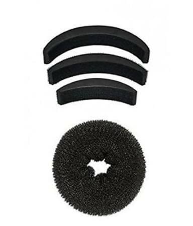 SENECIO® Banana Bumpits Puff Medium Donut Bun Maker Black Party Combo 4Pc Set - HalfPe