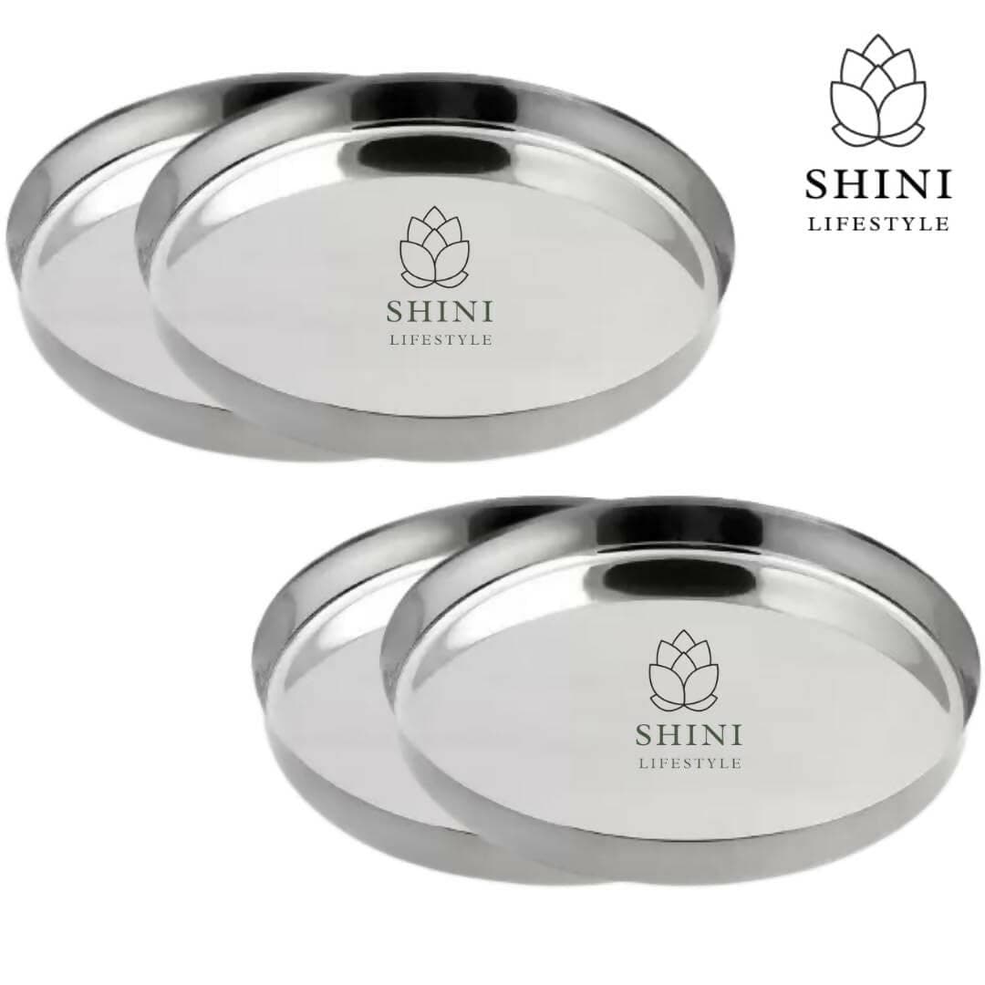 SHINI LIFESTYLE Stainless Steel Lunch Plate (set of 4) - HalfPe