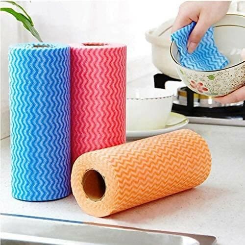 Agrashri Enterprises Reusable Kitchen Towel Roll (Pack of 3) - HalfPe