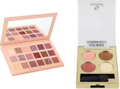 Bingeable High Pigmentation 18 Colors Nude Edition Eye Shadow Palette with Es-04 (4) HNH Velvet Matte 4 Colors Eye Shadow Palette. 220 g (Multicolor, Nude) - HalfPe