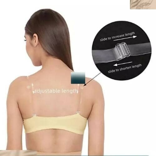 SENECIO Invisible Clear Non-Slip Transparent Shoulder Bra Straps (6 pairs) - HalfPe