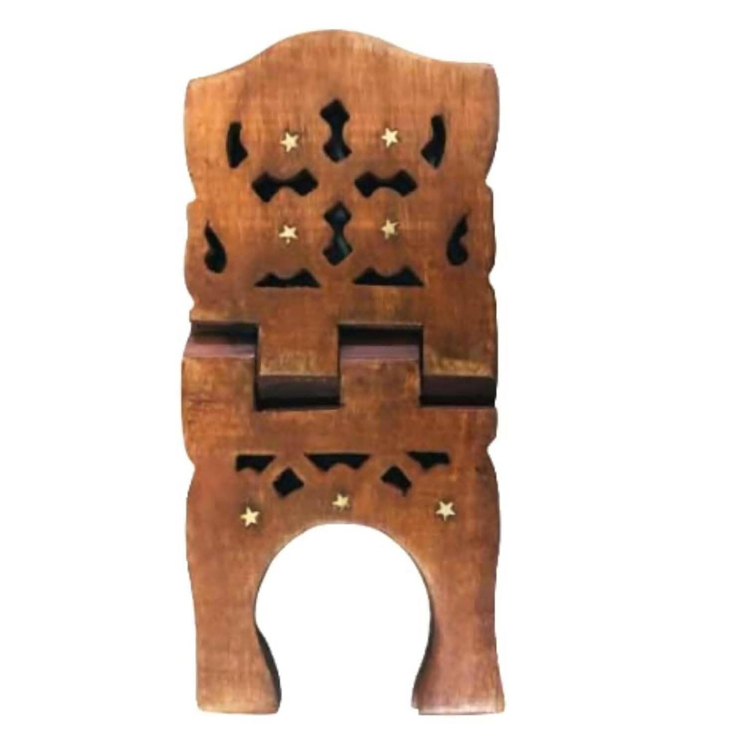 Santarms Wooden Foldable Book Stand Rehal for Reading (10 inches) - HalfPe