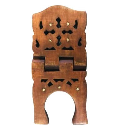 Santarms Wooden Foldable Book Stand Rehal for Reading (10 inches) - HalfPe