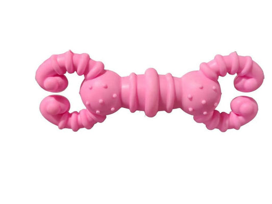 Non Toxic Rubber scorpio toy for Dental Puppy Teething, Chew Toy (Pink-color) - HalfPe