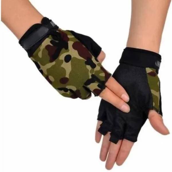 Men Outdoor Sports Fashion Gloves Anti-Slip Riding Windproof Gloves Riding Gloves Gym & Fitness Gloves (Army)  - HalfPe