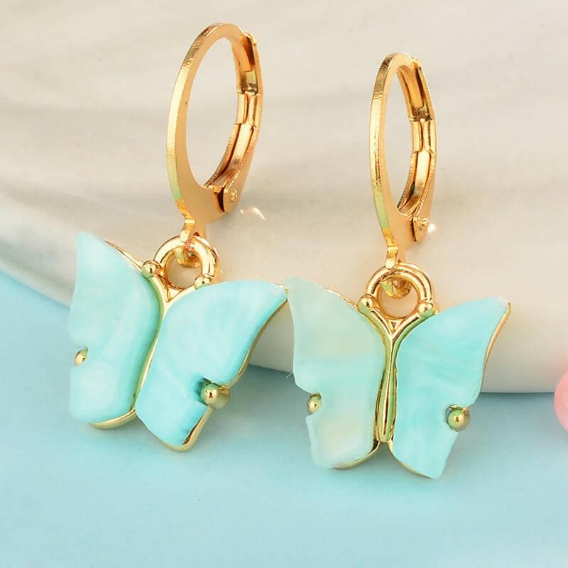 Pinapes elegant butterfly gold plated clip-on earrings for women and girls (set of 2) - HalfPe