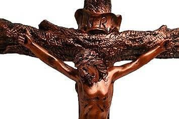 KariGhar® Crucifix / Jesus Christ / Cross Jesus / Crucified Jesus A0060 { (Bronze) ( 5 x 33 x 52 cm / 2 x 13 x 21 INCH ) } - HalfPe