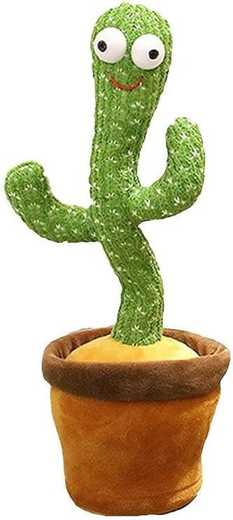 Dancing Cactus Talking Plush Toy with Singing & Recording Function - HalfPe