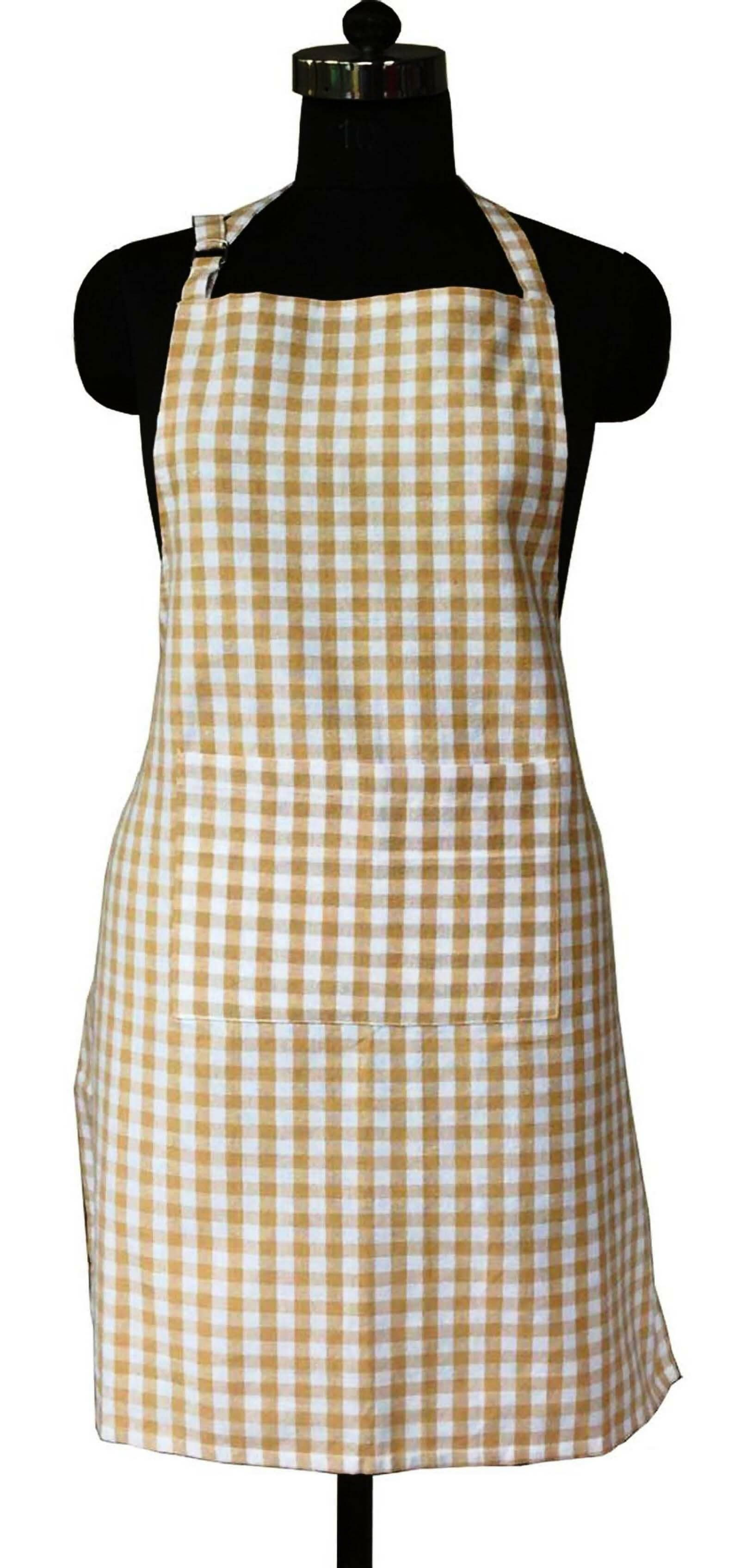 Lushomes Cotton Kitchen Apron, Adjustable Buckle, 64x81cms (unisex) - HalfPe