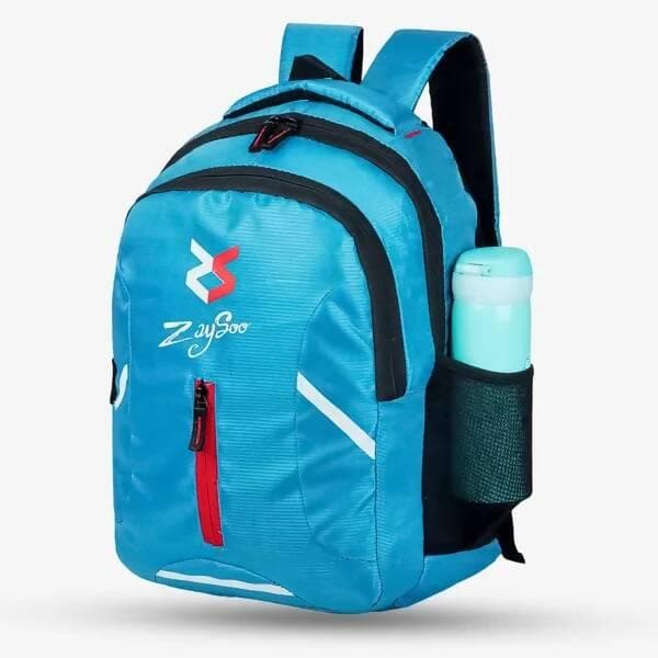 ZaySoo Laptop Backpack With Multiple Pockets Padded Shoulder Straps And Premium Fabric (Sky Blue) - HalfPe