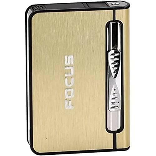 Cigarette Dispenser Case Box with Lighter - HalfPe