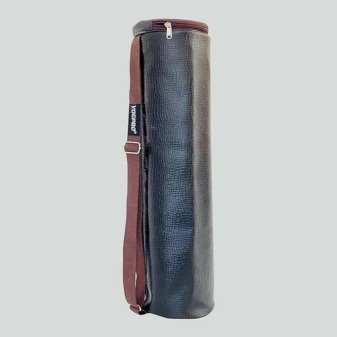 Yogpro Yoga MAT Bag Faux Leather (Brown, 4-8 MM) - HalfPe