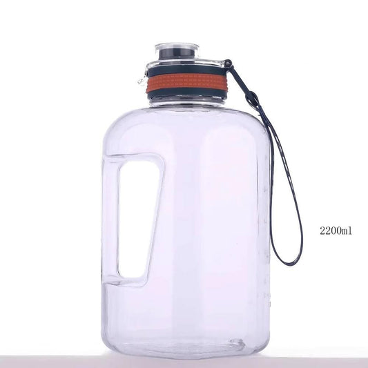 Cool transparnet gym tumbler water bottle (2200ml) - HalfPe