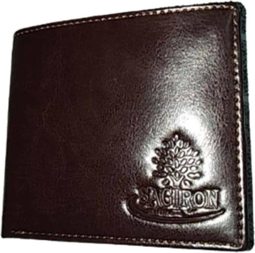 Men Casual Brown Artificial Leather Wallet - Mini (9 Card Slots) - HalfPe