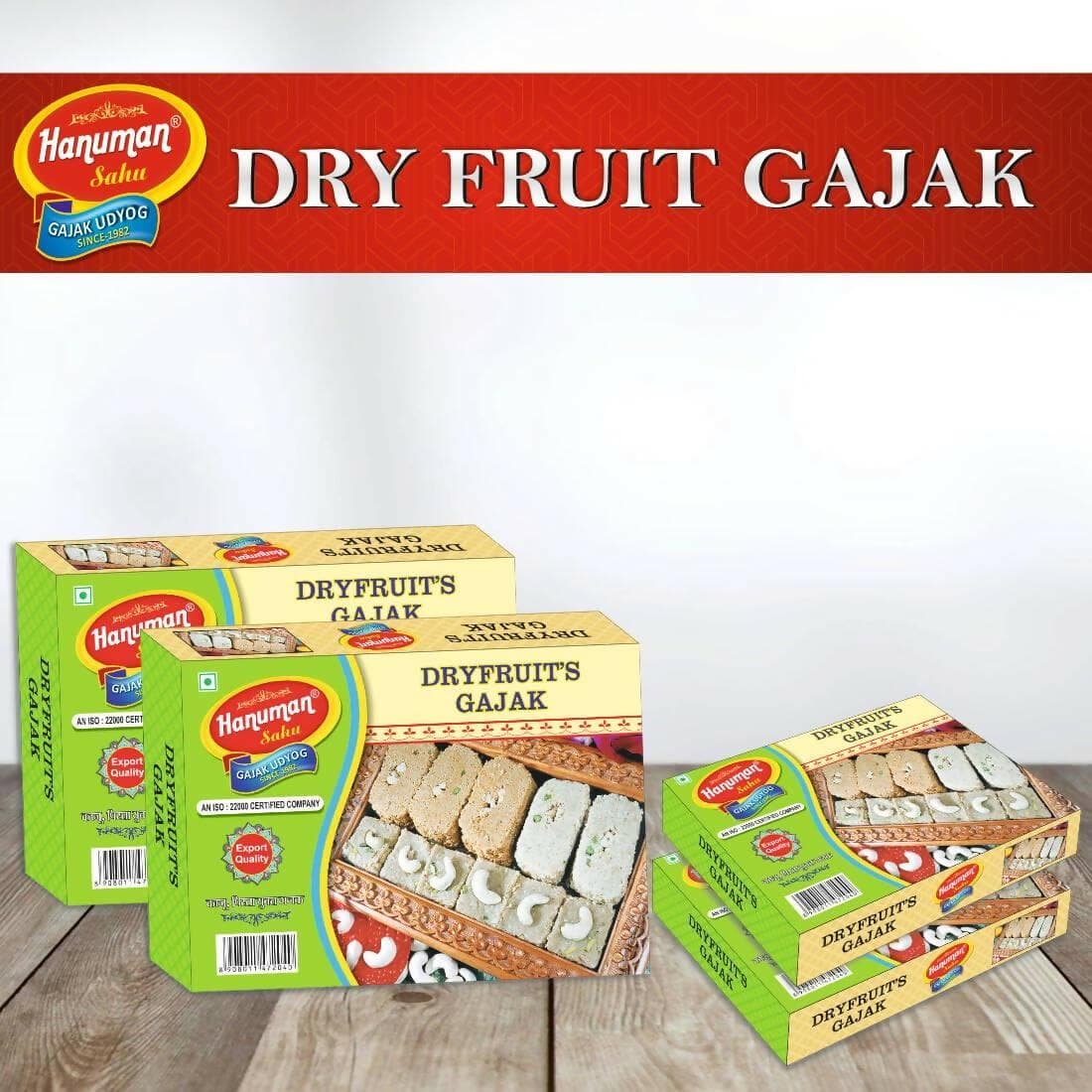 HANUMAN SAHU GAZAK UDYOG Rajasthani Homemade Kaju PistaTraditional Dry Fruits Gazzak Healthy Snacks No Added Preservatives and Colors and Flavors (500 Gm) - HalfPe